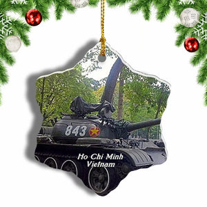 Vietnam War Remnants Museum Ho Chi Minh Christmas Ornament 3 Inches Snow