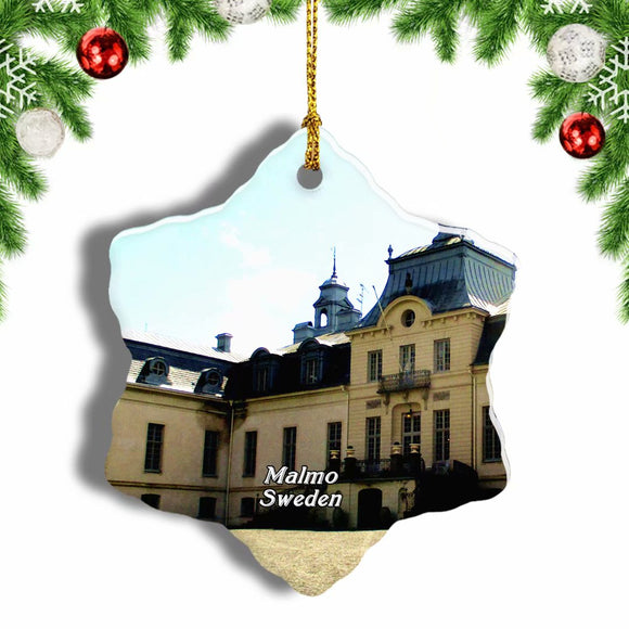 Sweden Malmohus Castle Malmo Christmas Ornament 3 Inches Snow