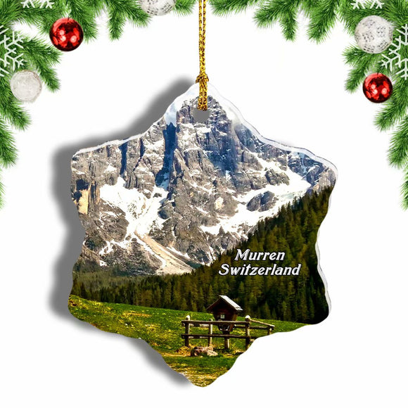 Switzerland Murren Christmas Ornament 3 Inches Snow