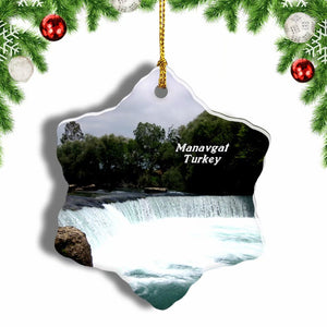 Turkey Manavgat Waterfall Christmas Ornament 3 Inches Snow