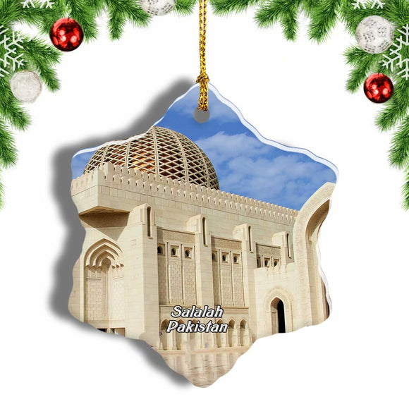 Sultan Qaboos Mosque Salalah Oman Christmas Ornament 3 Inches Snow