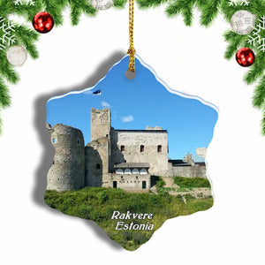 Estonia Rakvere Castle Christmas Ornament 3 Inches Snow