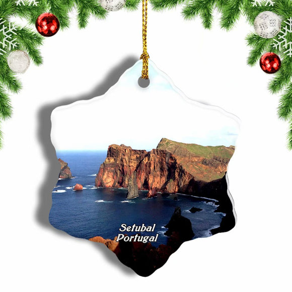 Portugal Madeira Funchal Christmas Ornament 3 Inches Snow