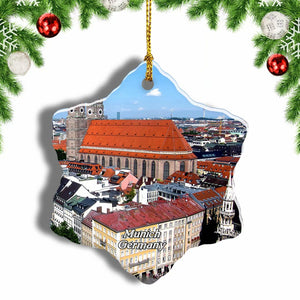 Germany New Town Hall Munich Christmas Ornament 3 Inches Snow