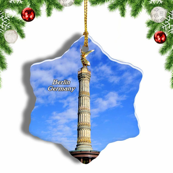 Germany The Victory Column Berlin Christmas Ornament 3 Inches Snow