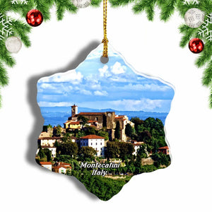 Montecatini Italy Christmas Ornament 3 Inches Snow