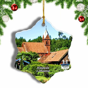 Curonian Spit Klaipeda Lithuania Christmas Ornament 3 Inches Snow