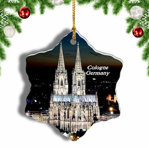 Germany Cologne Cathedral Christmas Ornament 3 Inches Snow