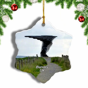 UK England The Singing Ringing Tree Burnley Christmas Ornament 3 Inches Snow