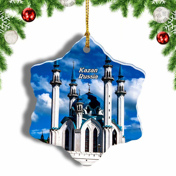 Russia Kazan Kremlin Christmas Ornament 3 Inches Snow