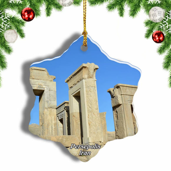 Iran Persepolis Christmas Ornament 3 Inches Snow