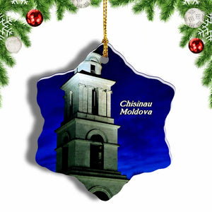 Chisinau Moldova Christmas Ornament 3 Inches Snow