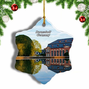 Germany Darmstadt Christmas Ornament 3 Inches Snow