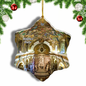 Italy Sansevero Cathedral Naples Christmas Ornament 3 Inches Snow