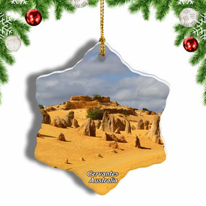 Australia Nambung National Park Cervantes Christmas Ornament 3 Inches Snow