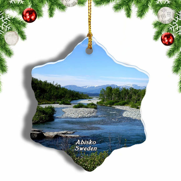 Sweden Abisko National Park Christmas Ornament 3 Inches Snow