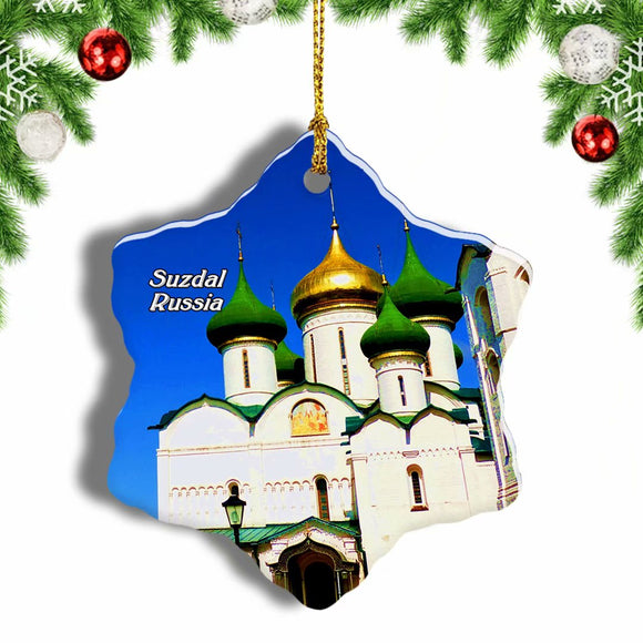 Russia The Saviour Monastery of St. Euthymius Suzdal Christmas Ornament 3 Inches Snow