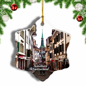 Switzerland Solothurn Christmas Ornament 3 Inches Snow