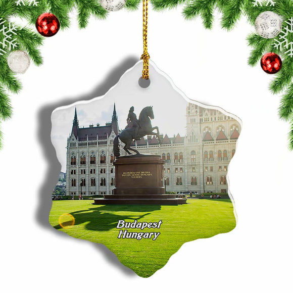 Hungary Parliamentary Provincial Budapest Christmas Ornament 3 Inches Snow