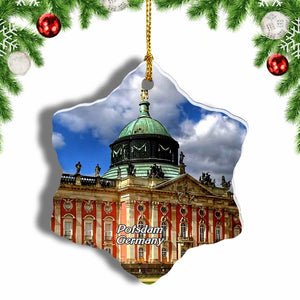 Germany New Palace Potsdam Christmas Ornament 3 Inches Snow