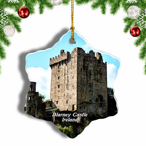 Ireland Blarney Castle Cork Christmas Ornament 3 Inches Snow