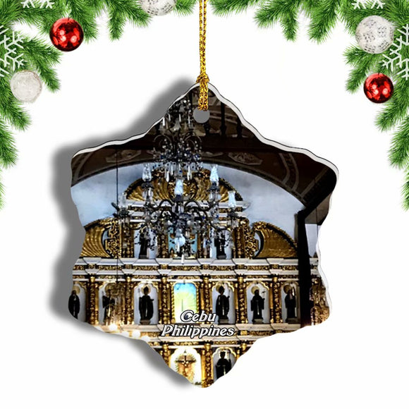 Philippines Cathedral Cebu Christmas Ornament 3 Inches Snow