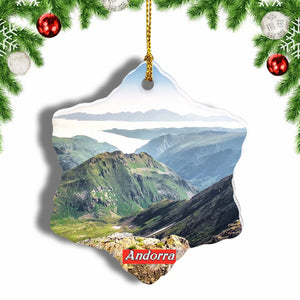 Andorra Alpine Christmas Ornament 3 Inches Snow