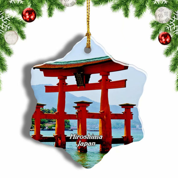 Japan Itsukushima Shinto Shrine Hiroshima Christmas Ornament 3 Inches Snow