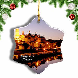 France Perigueux Christmas Ornament 3 Inches Snow