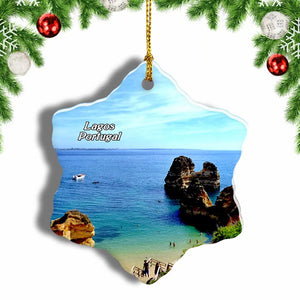 Portugal Lagos Algarve Christmas Ornament 3 Inches Snow