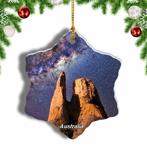 Australia Milky Way Pinnacles Christmas Ornament 3 Inches Snow