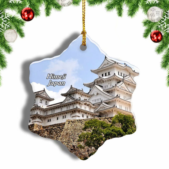 Japan Himeji Castle Christmas Ornament 3 Inches Snow