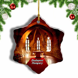 Hungary Interior Church Budapest Christmas Ornament 3 Inches Snow