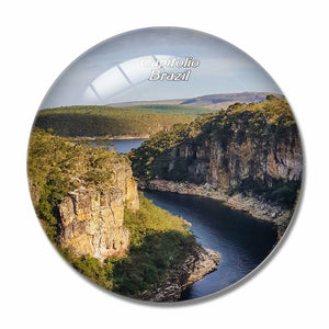 Brazil Canion Canastra Capitolio 3D Fridge Magnet Crystal Glass