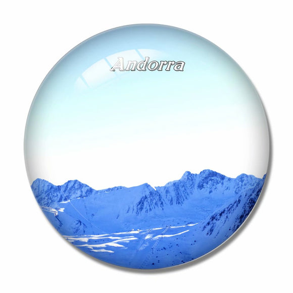 Andorra 3D Fridge Magnet Crystal Glass