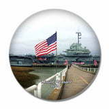 USA America Mount Pleasant Maritime Museum 3D Fridge Magnet Crystal Glass