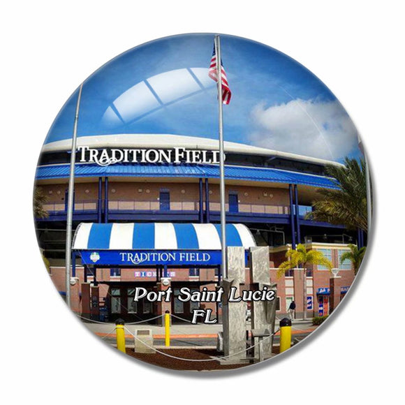 Port Saint Lucie First Data Field Florida USA 3D Fridge Magnet Crystal Glass