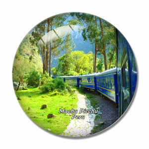 Train Machu Picchu Andes Peru 3D Fridge Magnet Crystal Glass