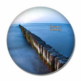 Germany Groynes Baltic Sea 3D Fridge Magnet Crystal Glass