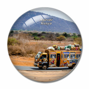 Masai village Kenya 3D Fridge Magnet Crystal Glass