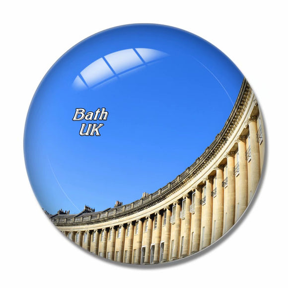 UK England Royal Crescent Bath 3D Fridge Magnet Crystal Glass