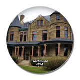 USA America Maymont Richmond 3D Fridge Magnet Crystal Glass