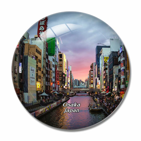 Dotonbori Osaka Japan 3D Fridge Magnet Crystal Glass