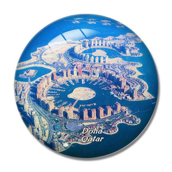 The Pearl Qatar Doha 3D Fridge Magnet Crystal Glass