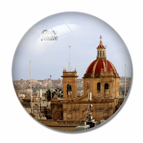 Malta Victoria Gozo 3D Fridge Magnet Crystal Glass