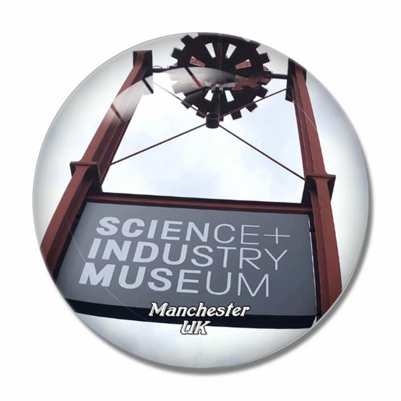 UK England Museum of Science and Industry Manchester 3D Fridge Magnet Crystal Glass