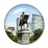 USA America Boston Statue 3D Fridge Magnet Crystal Glass