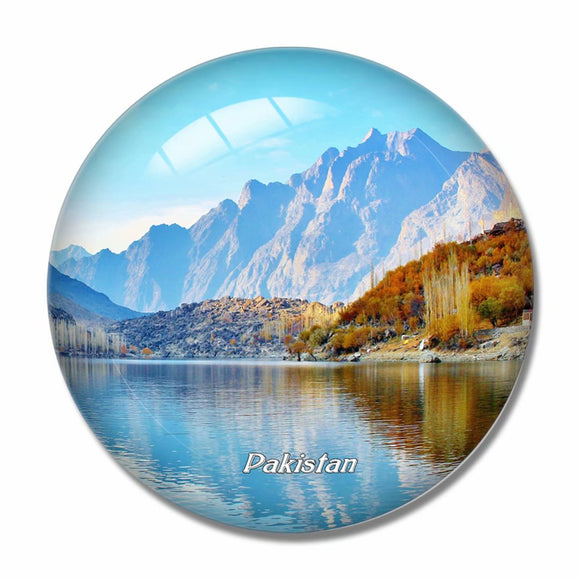 Pakistan Lake 3D Fridge Magnet Crystal Glass