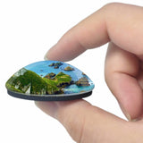 New Zealand Nugget Point 3D Fridge Magnet Crystal Glass