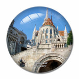 Hungary Fisherman's Bastion Budapest 3D Fridge Magnet Crystal Glass